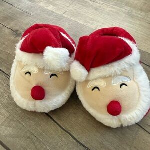 The Children's Place Red and White Santa Slippers